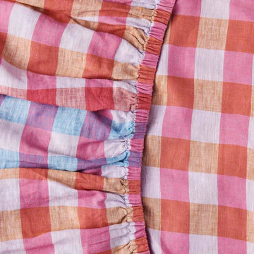 Summer Check Fitted Sheet