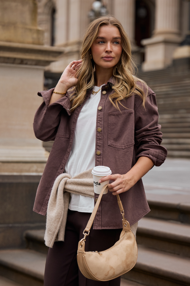 Lola Denim Jacket Chocolate
