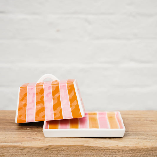 Pink + Orange Butter Dish