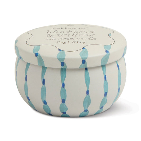 Wisteria + Willow Tin Candle