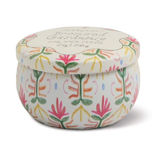 Bronzed Gardenia Tin Candle