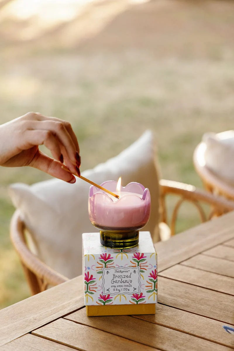 Bronzed Gardenia Tulip Candle