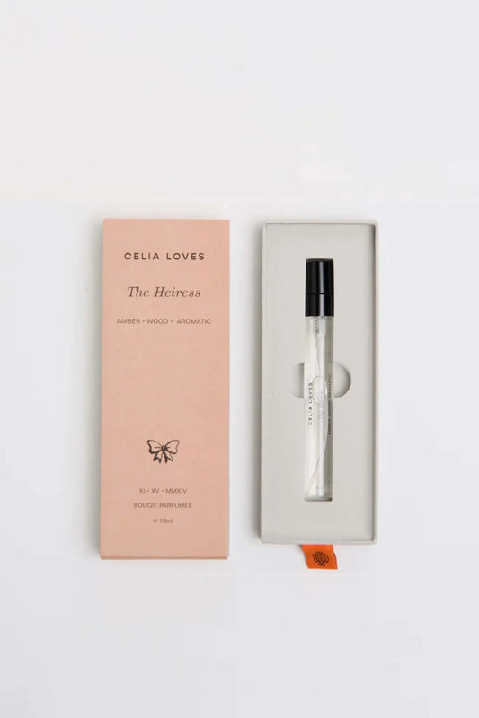 Celia Loves perfume product packaging on a white background