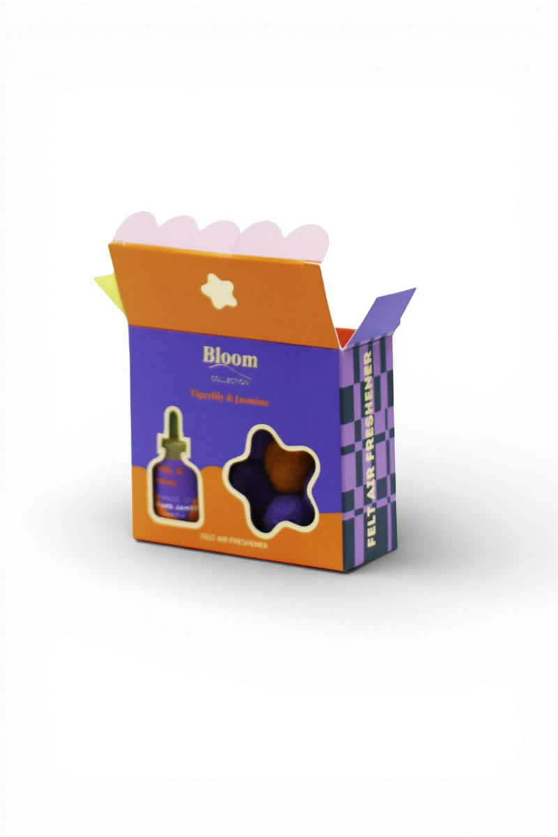 Product packaging with 'Bloom' branding on a white background