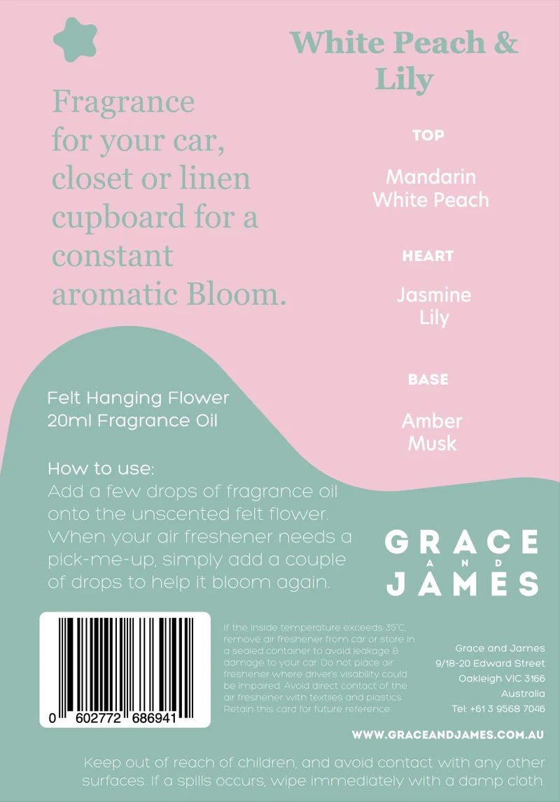 White Peach + Lily Bloom Air Freshener