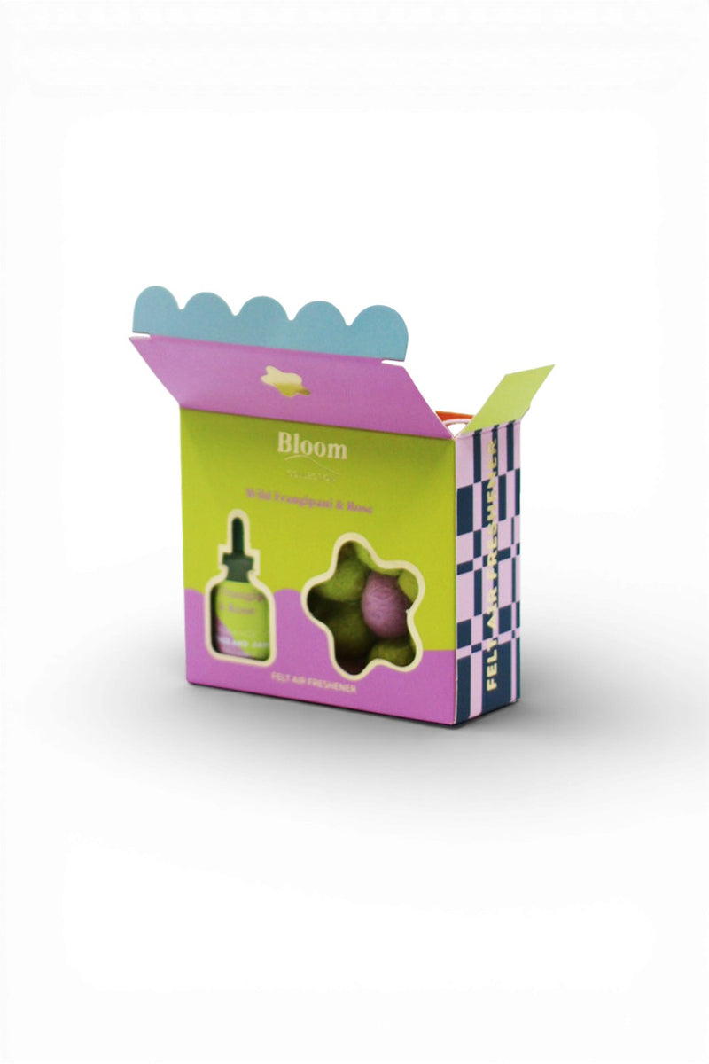 Product packaging with 'Bloom' branding on a white background