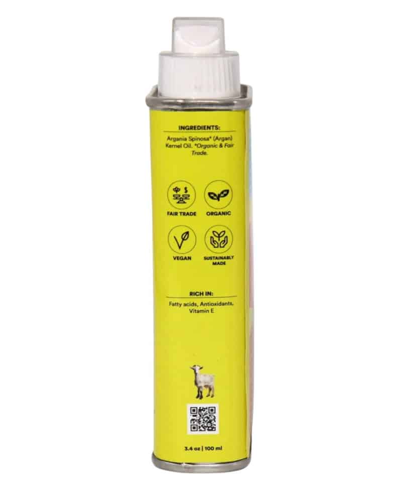 Yellow bottle with a white nozzle on a white background