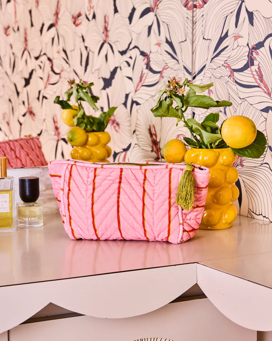 Wategos Stripe Velvet Toiletry Bag