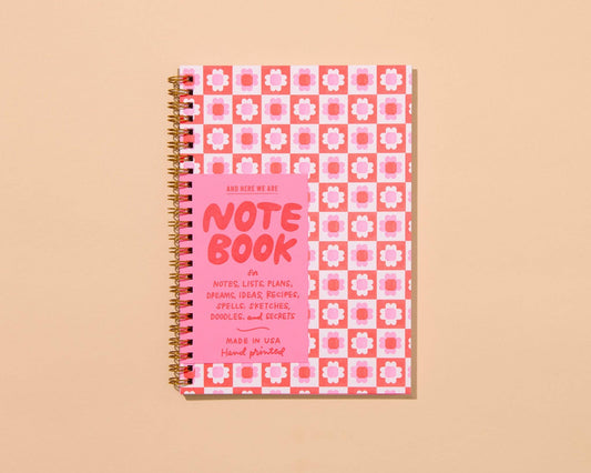 Letterpress A5 Spiral Notebook - Blume Quilt