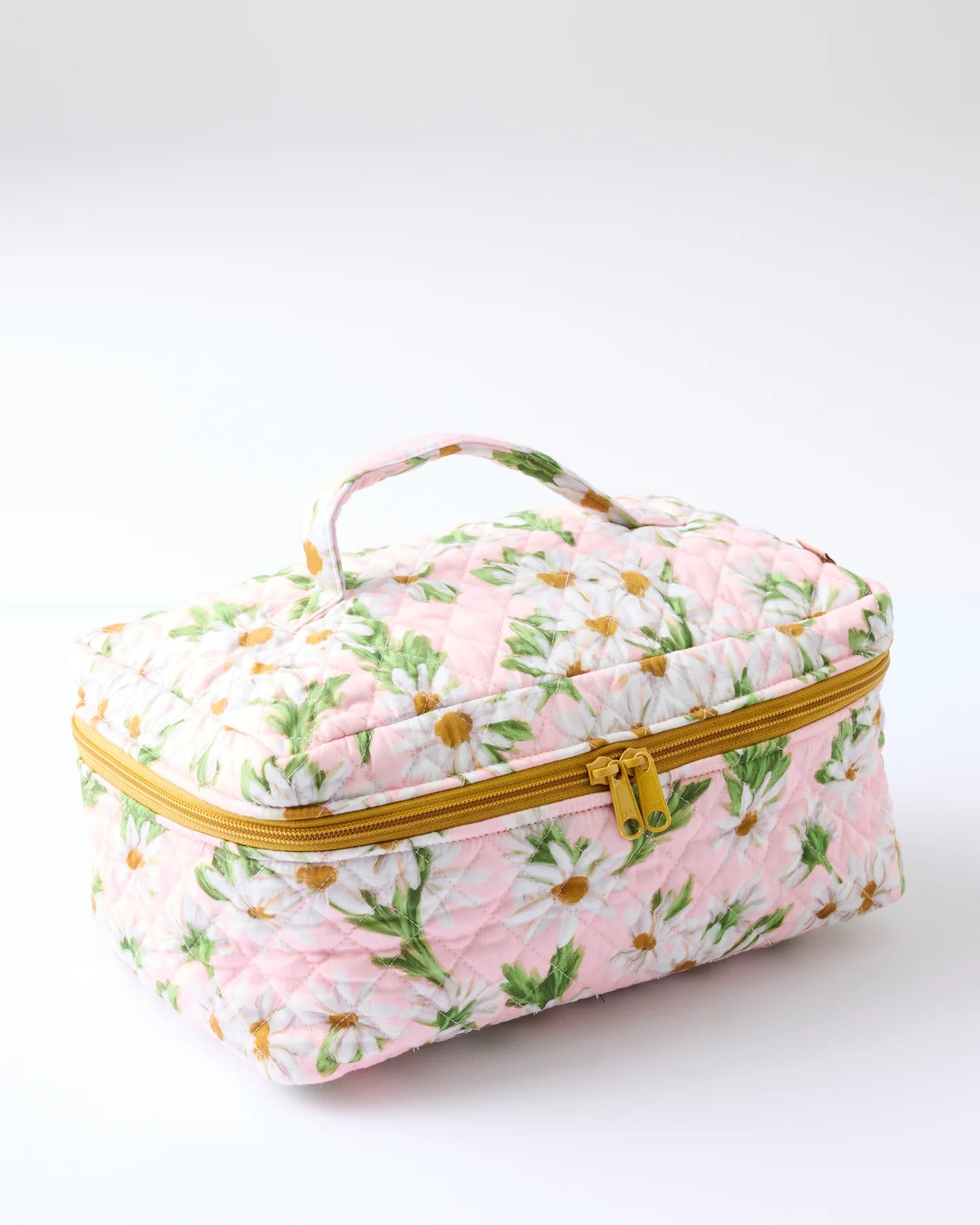 Sweet Daisy Quilted Cotton Toiletry Case