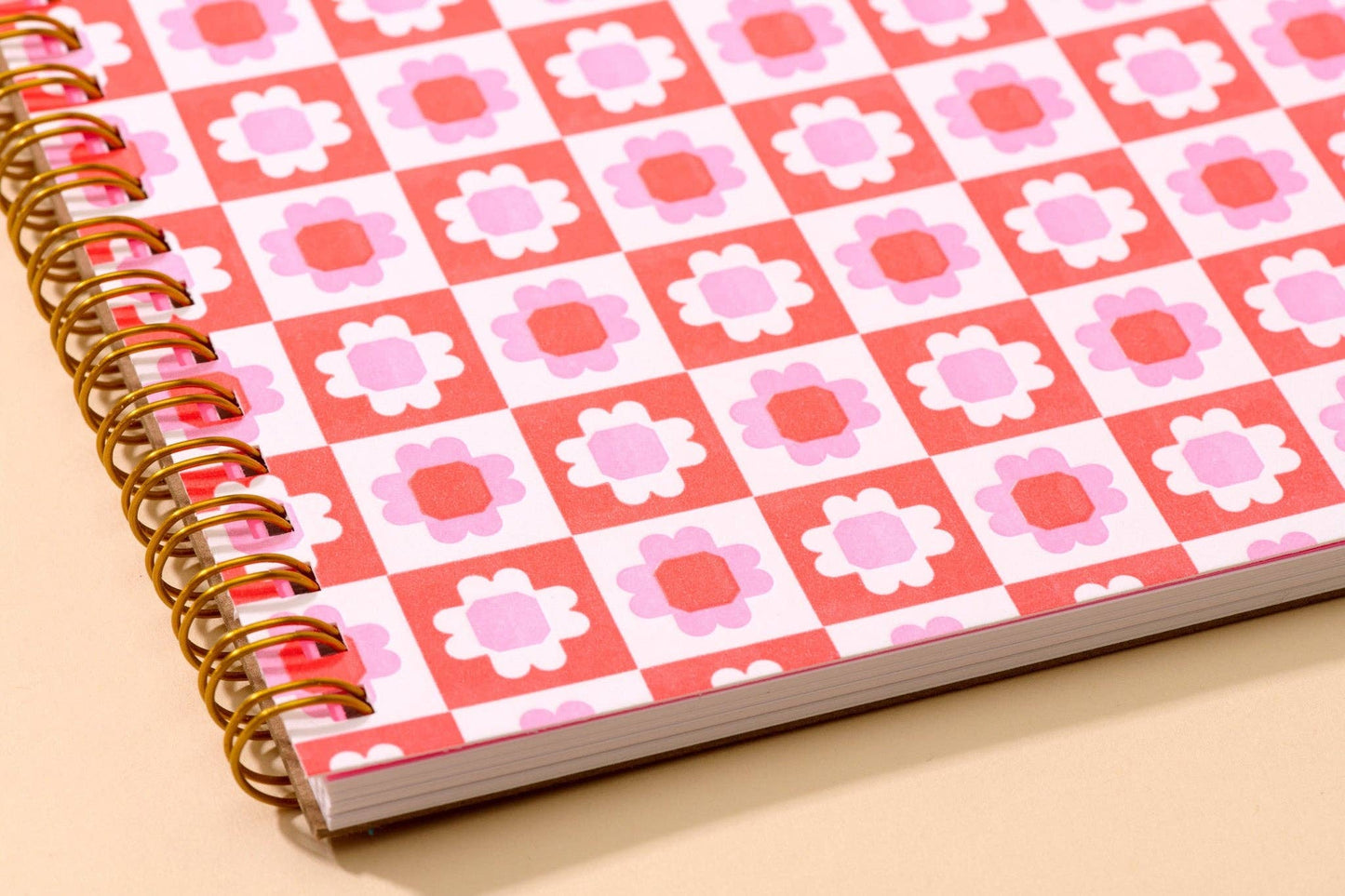 Letterpress A5 Spiral Notebook - Blume Quilt