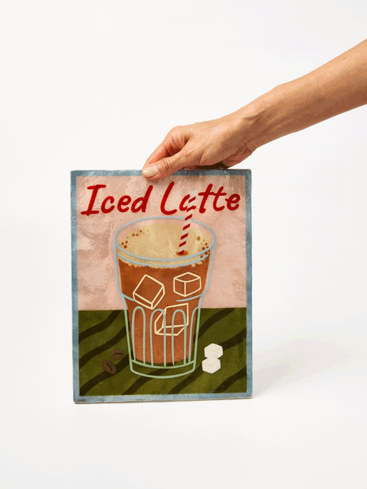 Barista Wall Art Iced Latte