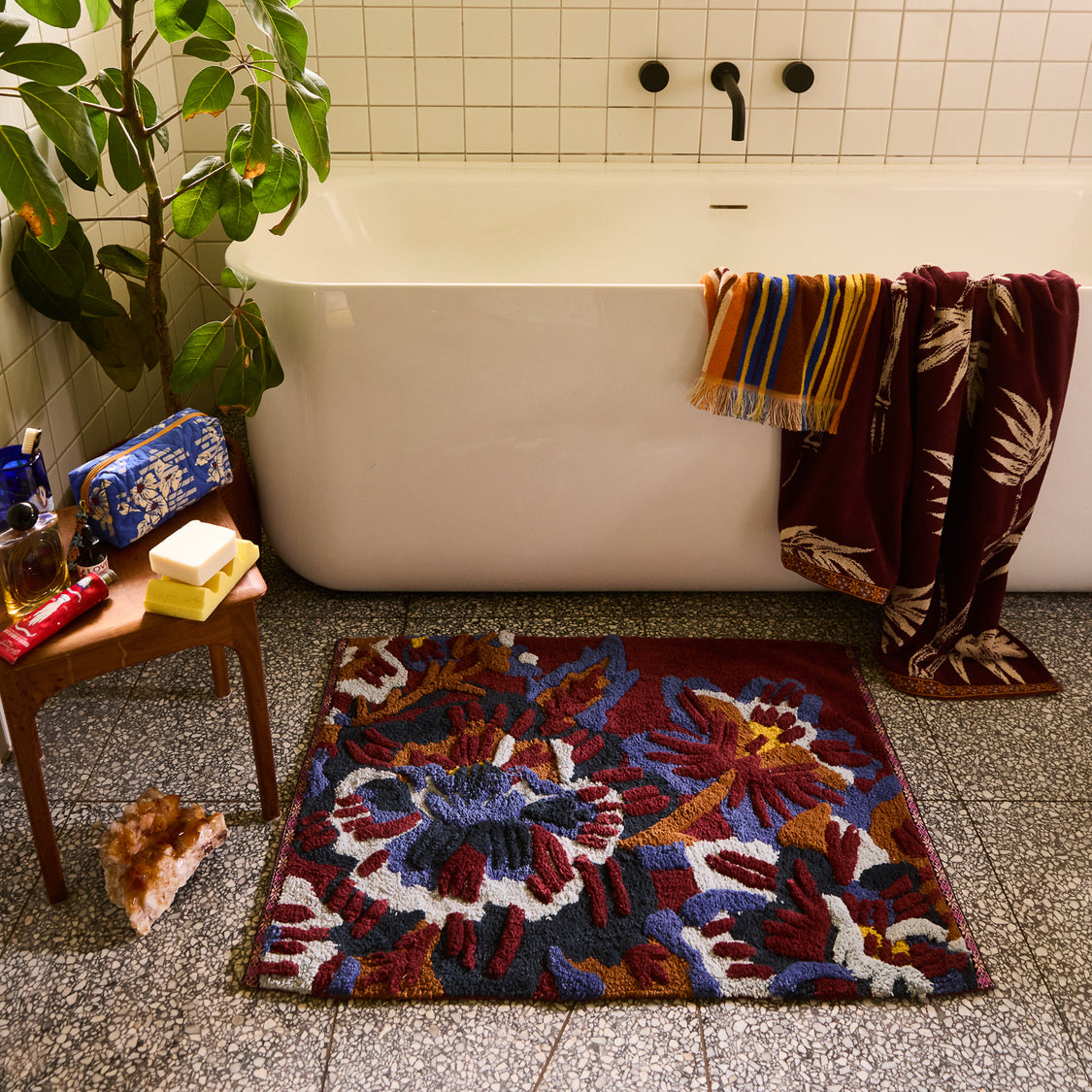 Eliza Bath Mat Rosewood