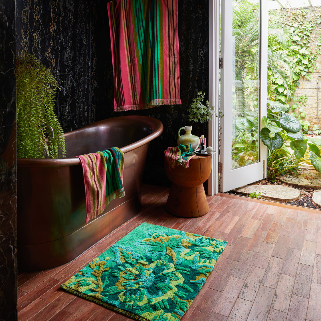 Eliza Bath Mat Spring Green