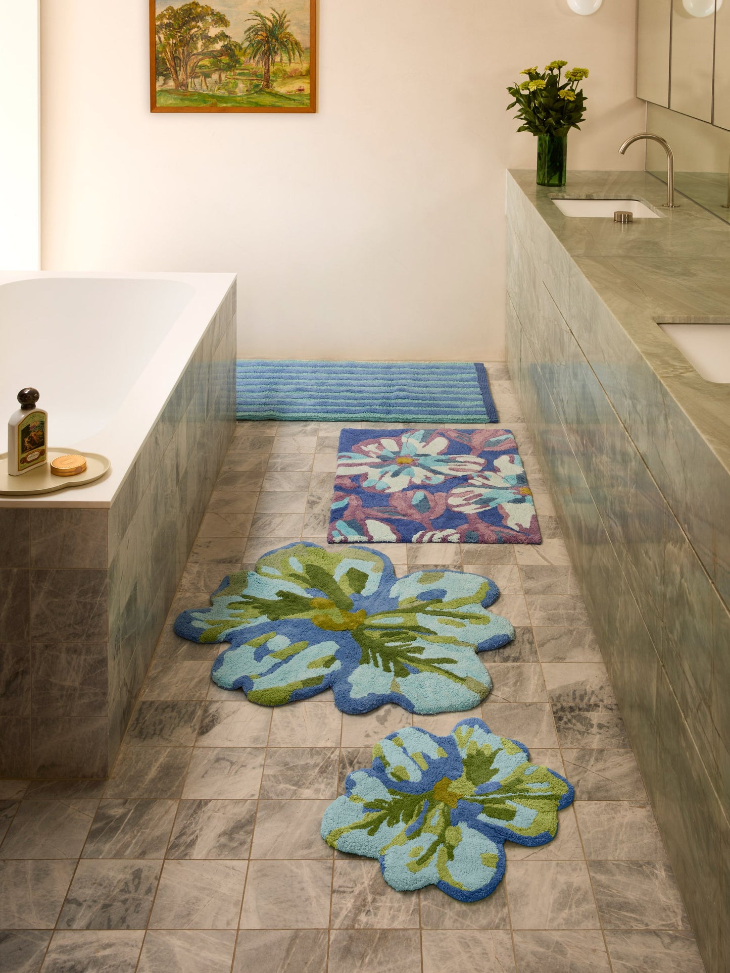 Tulip Bath Mat Green