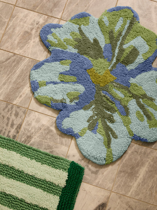 Mini Tulip Bath Mat Green