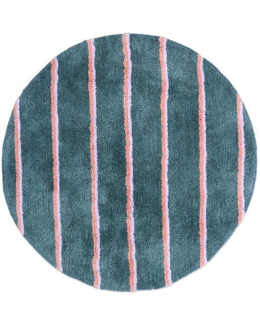 Wakame Stripe Round Bath Mat