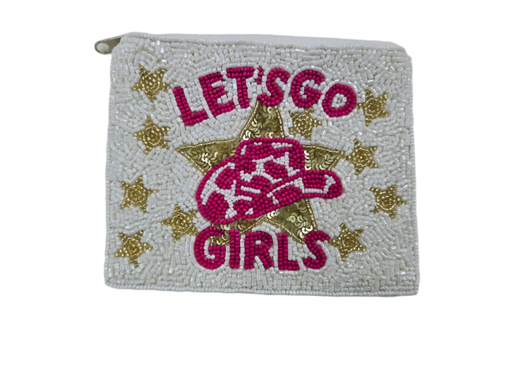 Let's Go Girls Beaded Coin Purse