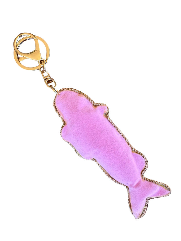 Tropical Fish Keyring - Pink + Yellow