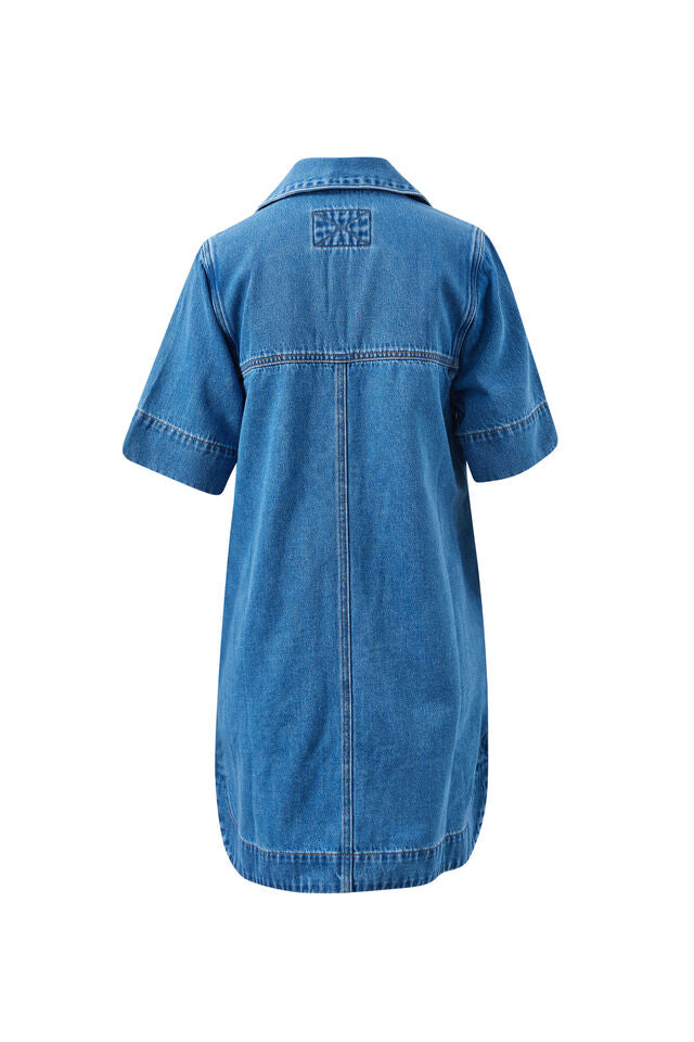 Bonnie Relaxed Shirt Dress Fresh Indigo