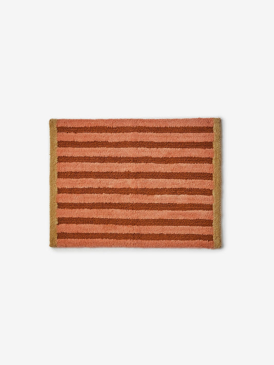 Stripe Terracotta Bath Mat