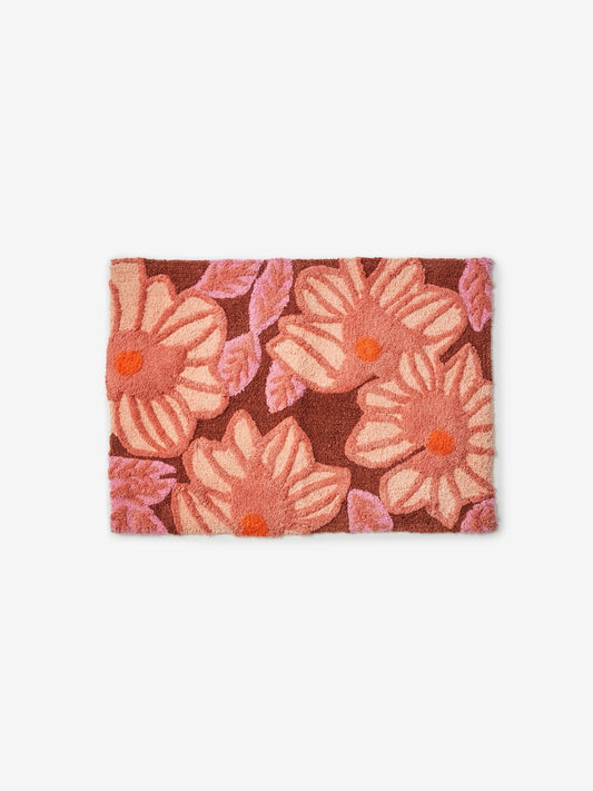 Pink Floral Azalea Bath Mat