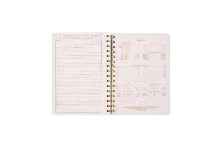 Tulip Twin Wire Notebook - Small Blue Lattice