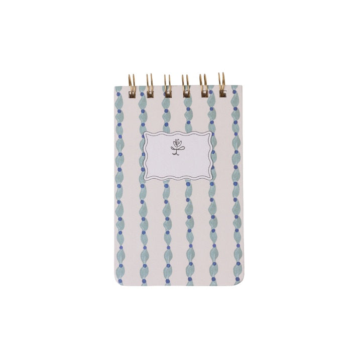 Tulip Twin Wire Notebook - Petite Wavy Blue