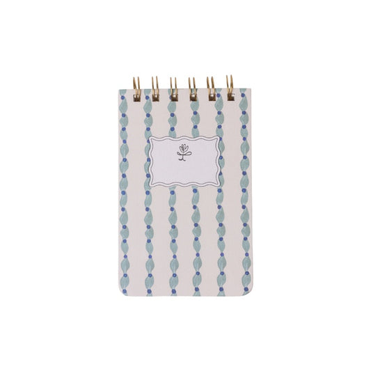 Tulip Twin Wire Notebook - Petite Wavy Blue