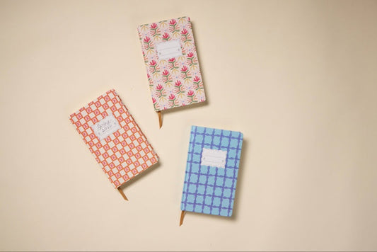 Tulip Journal - Blue Lattice