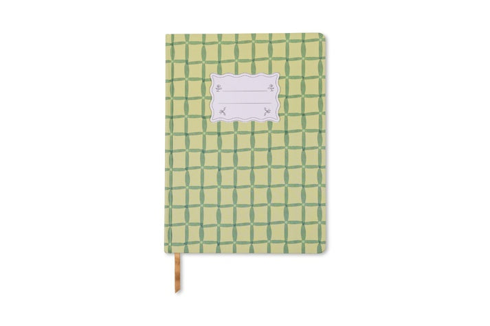 Tulip Jumbo Journal - Green Lattice