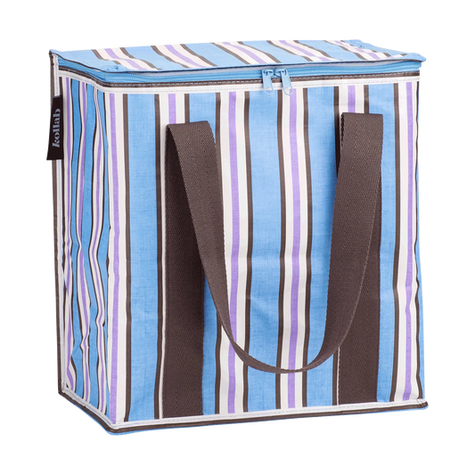 Cooler Bag Choc Blue Stripe