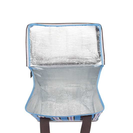 Cooler Bag Choc Blue Stripe