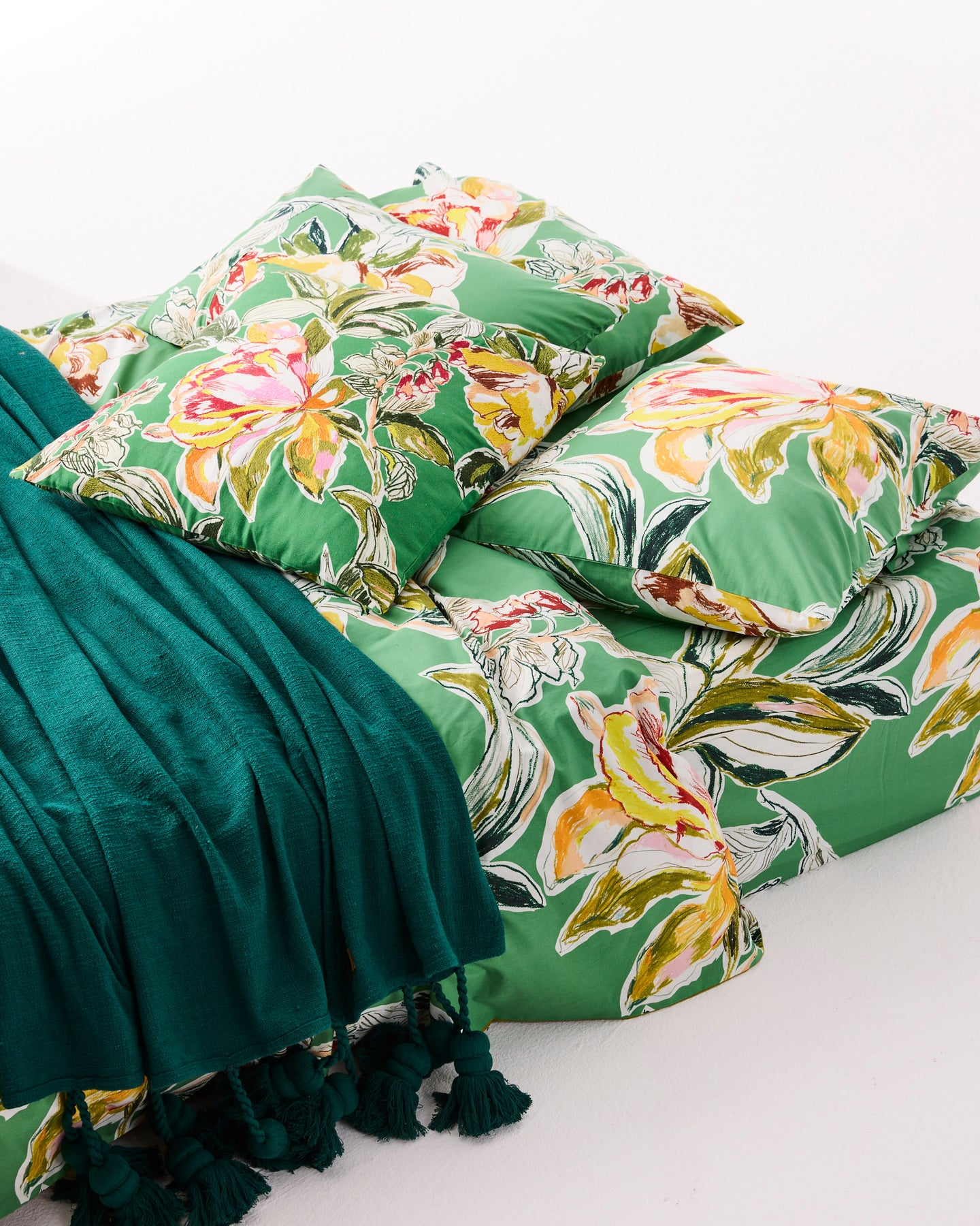 Somerset Green Euro Pillowcase Set