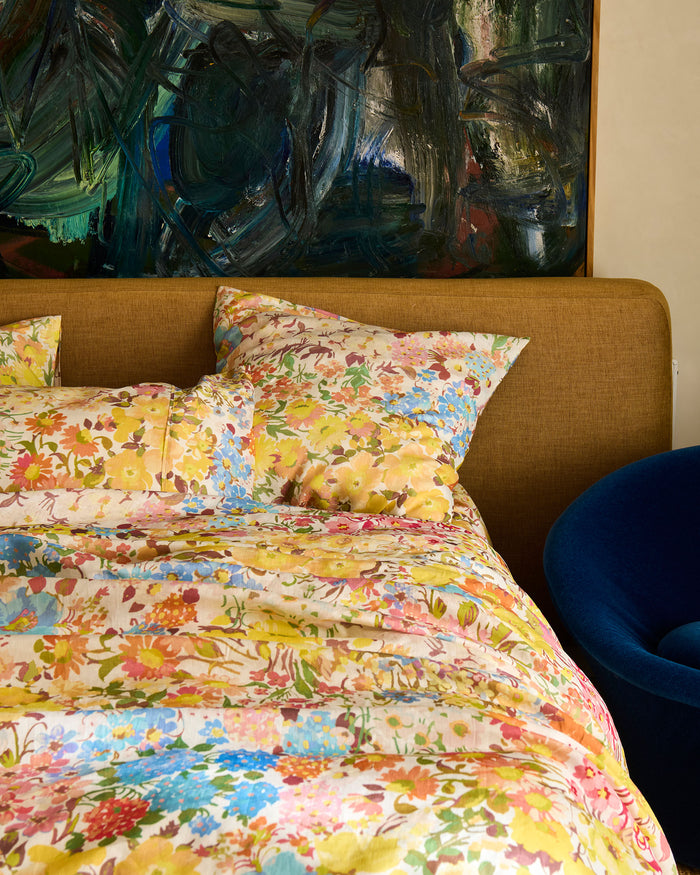 Forever Floral Butter Euro Pillowcase Set