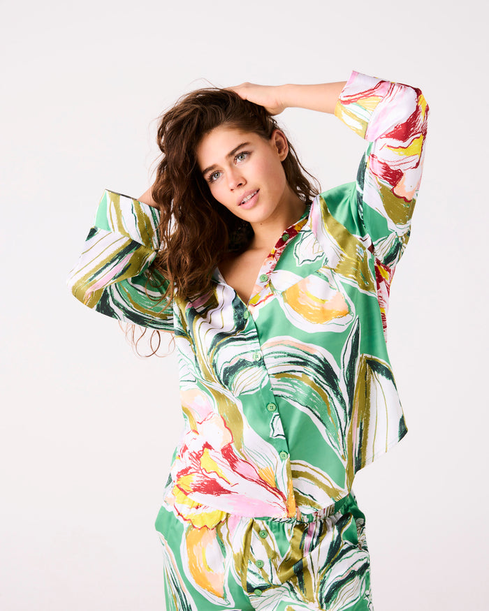 Somerset Green Satin Pyjama Set