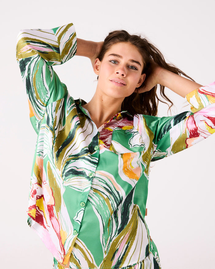 Somerset Green Satin Pyjama Set