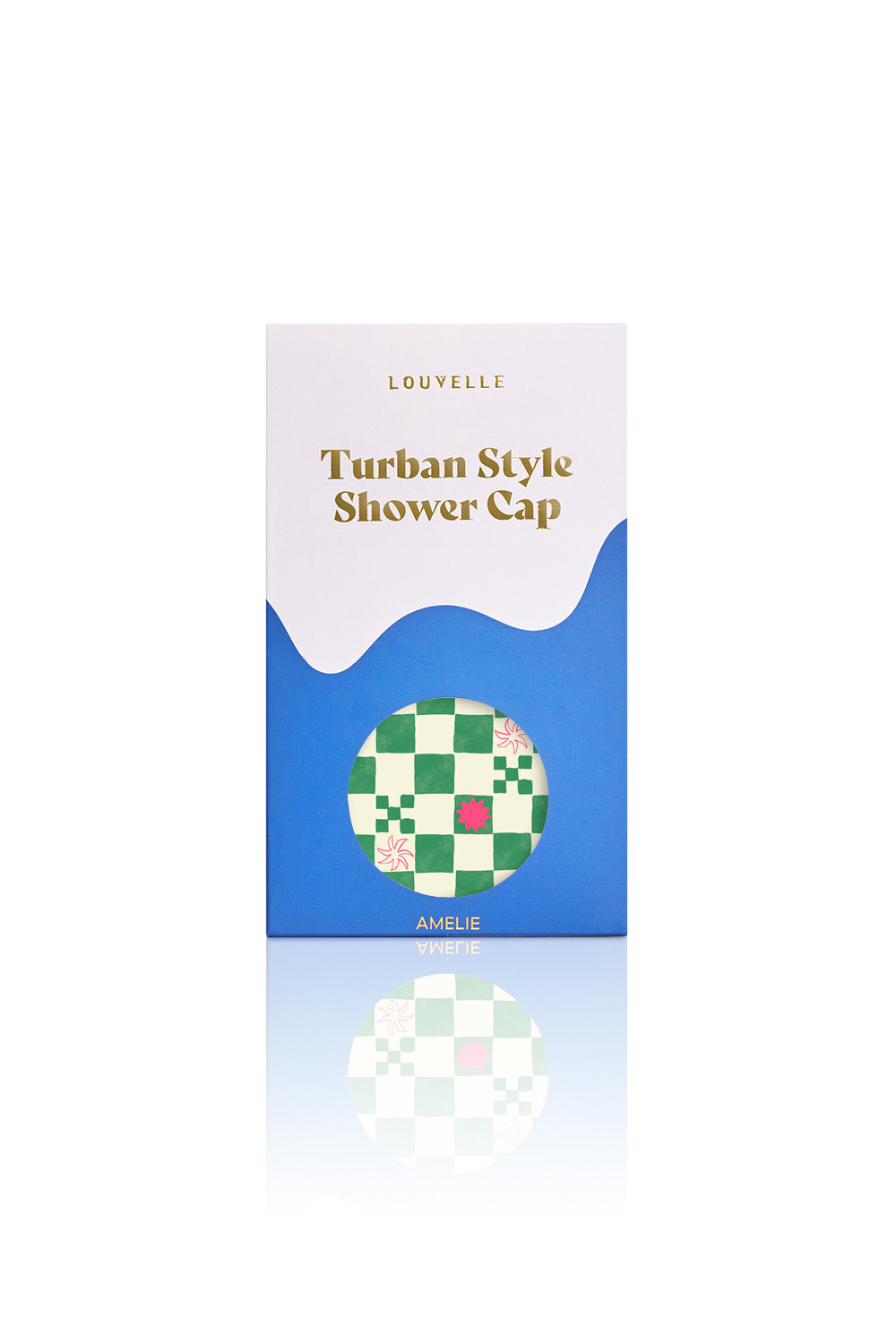 Green Amelie Check Shower Cap