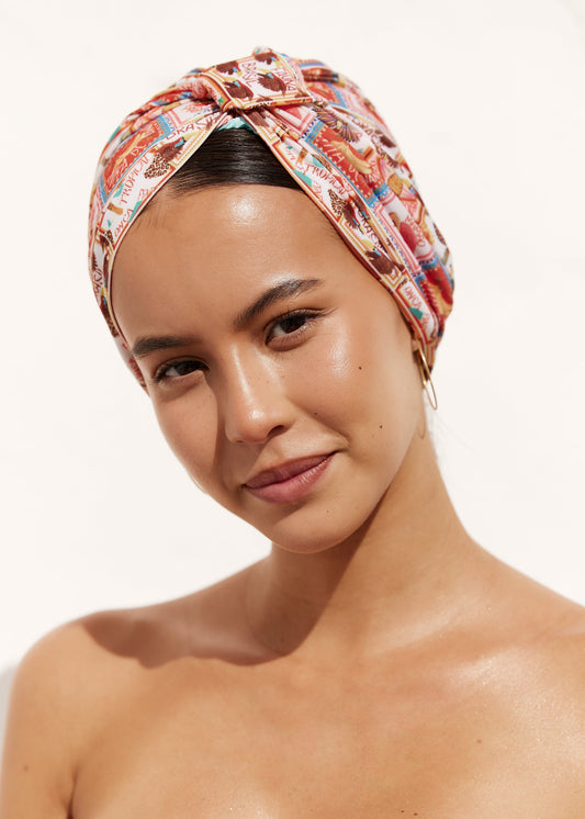 Papaya Postcard Amelie Shower Cap
