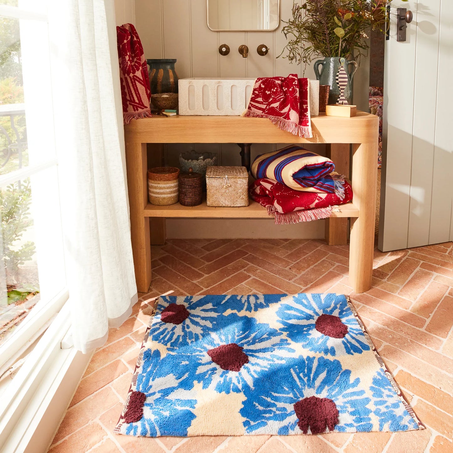 Isabella Bath Mat Azure