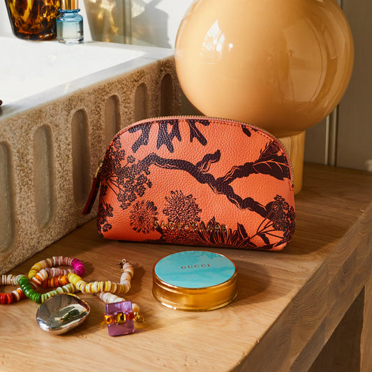Delphine Cosmetic Pouch Vivid Coral