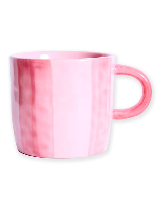 Pink Stripe Mug Set 2