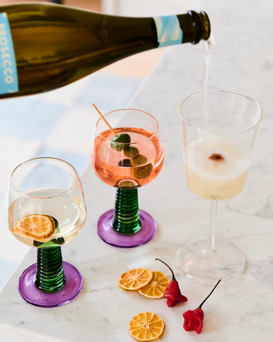 Garden Party Stalk Wine Glass Set 2