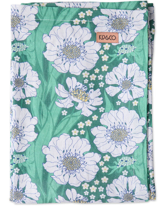 Tumbling Flowers Linen Tablecloth