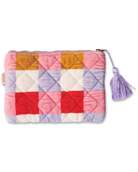 Summer Check Cosmetic Purse