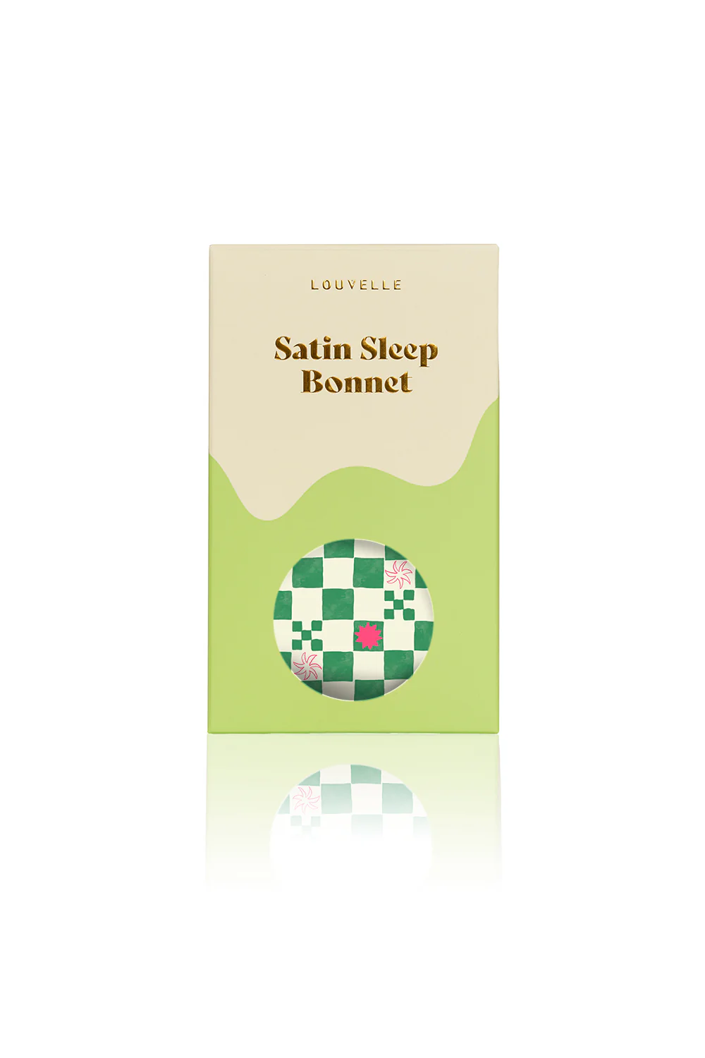 Satin Sleep Bonnet - Green Check