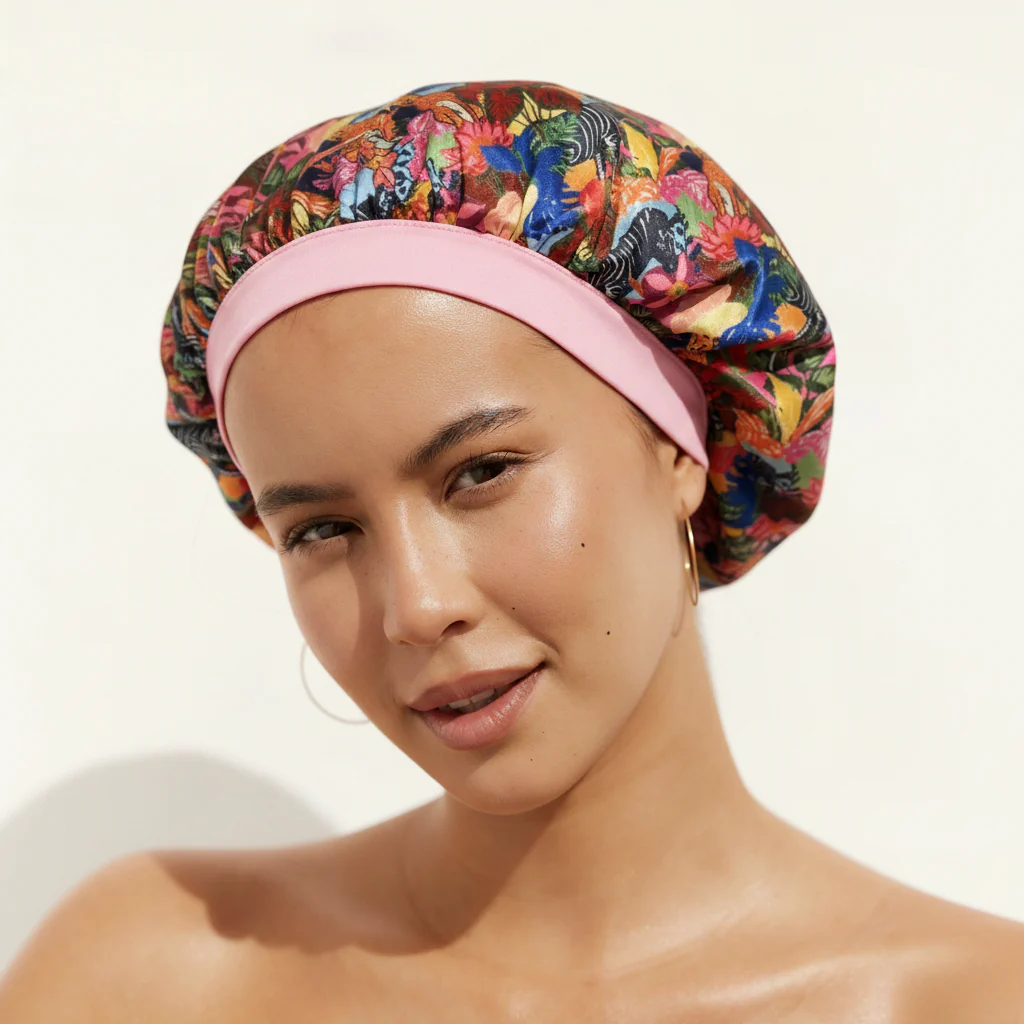 Satin Sleep Bonnet - Jungle Animal