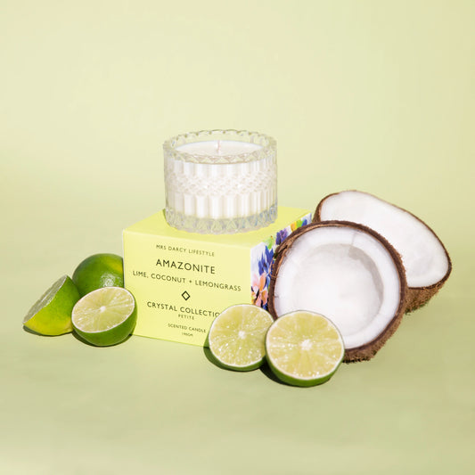 Candle Amazonite - Lime, Coconut + Lemongrass (Petite)